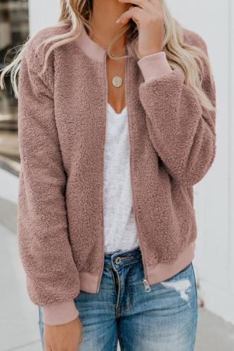 Pink Sugar Plum Fair Pocketed Sherpa Jacket