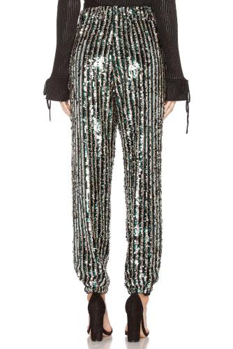Chic Striped Sequin Pant