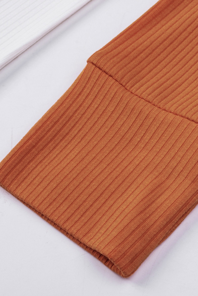Orange Season Awaits Long Sleeve Raglan Top