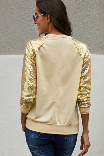 Apricot Gotta Have It Sequin Knit Top