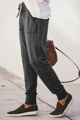 Dark Gray Change Of Heart Pocketed Joggers