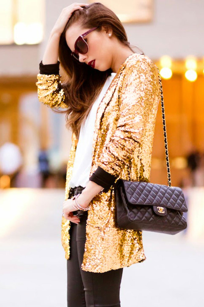 Gold Sequin Blazer