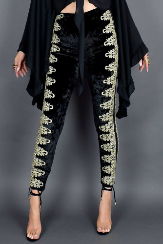High Waist Velvet Pants