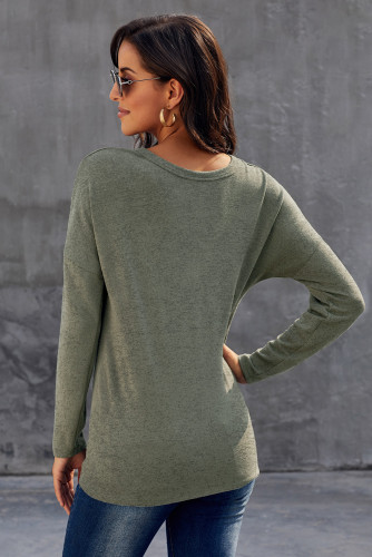 Green Dearly Loved Button Up Top