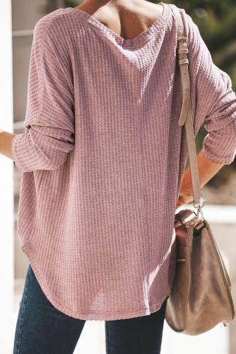 Red Just Between Us Thermal Knit Top
