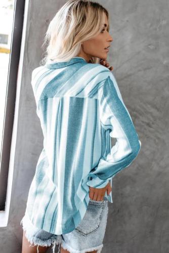 Sky Blue Scenic Route Button Down Top