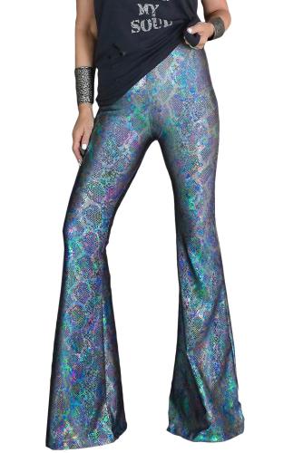 Swim to the Sea Shiny Mermaid Flare Pants