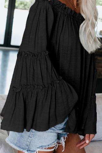 Black Trip Advisor Off The Shoulder Top