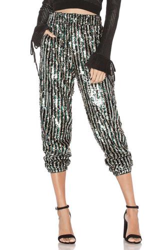 Chic Striped Sequin Pant