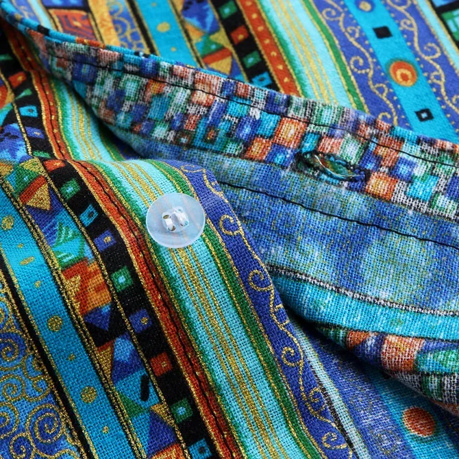 Men's Beach Geometric Printed Shirts