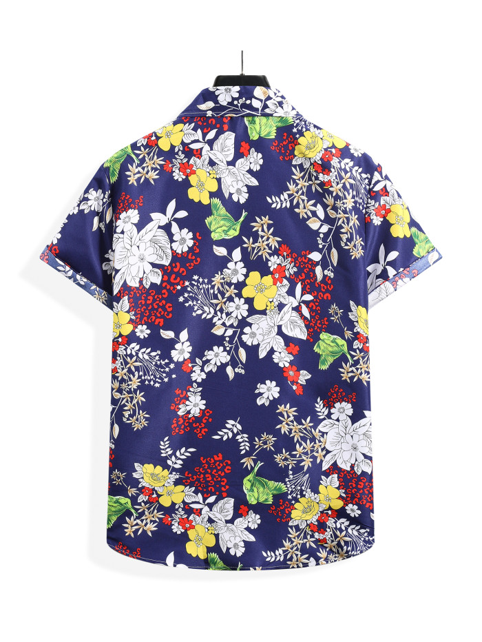 Mens Printed Holiday Short Sleeve Shirts