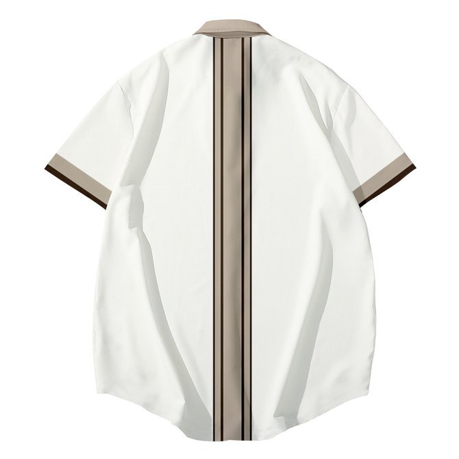 Men's Shirt Collar Abstract Printed Shirts & Tops
