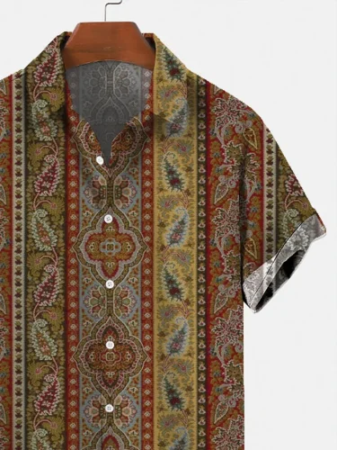 Vintage Cotton-Blend Printed Shirts & Tops