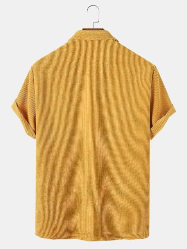 Men's Solid Casual Shirt Collar Shirts