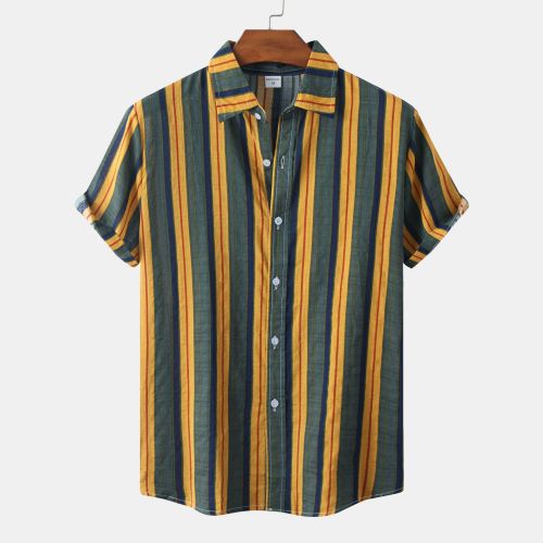 Mens Causal Holiday Short Sleeve Shirts