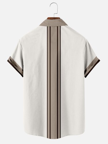 Men's Shirt Collar Abstract Printed Shirts & Tops