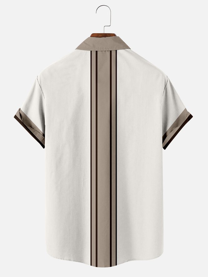 Men's Shirt Collar Abstract Printed Shirts & Tops