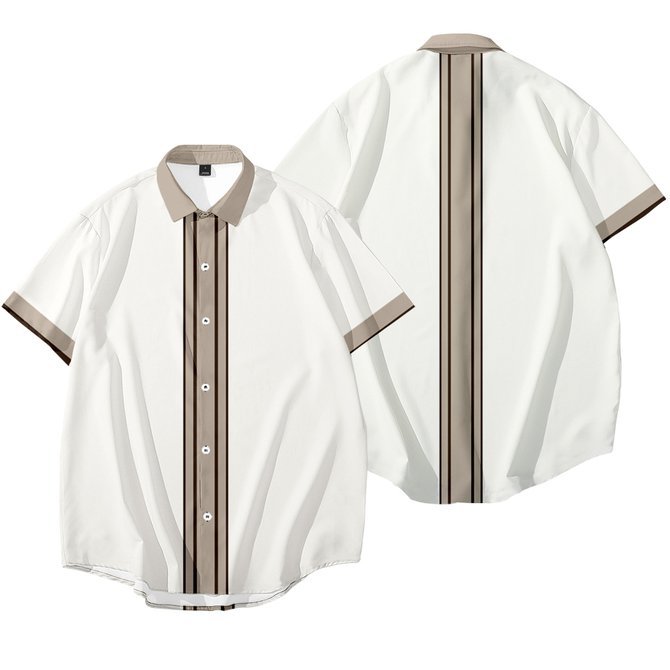 Men's Shirt Collar Abstract Printed Shirts & Tops