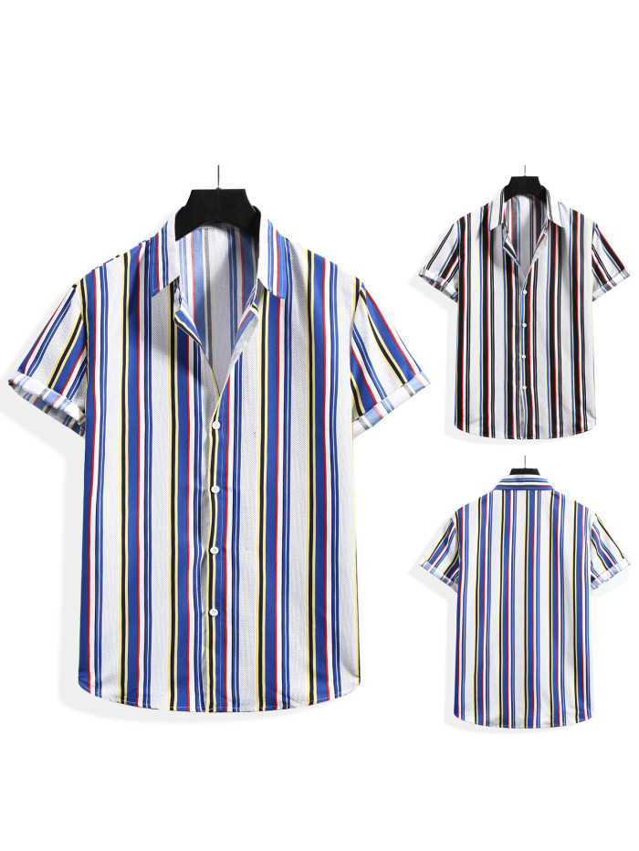 Mens Printed Holiday Short Sleeve Shirts