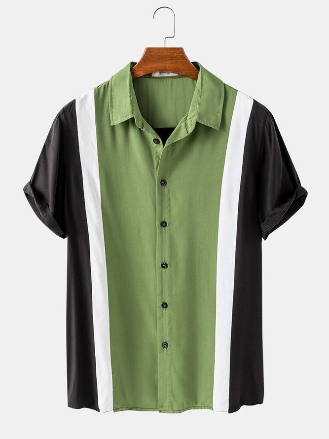 Men's Shirt Collar Paneled Shirts
