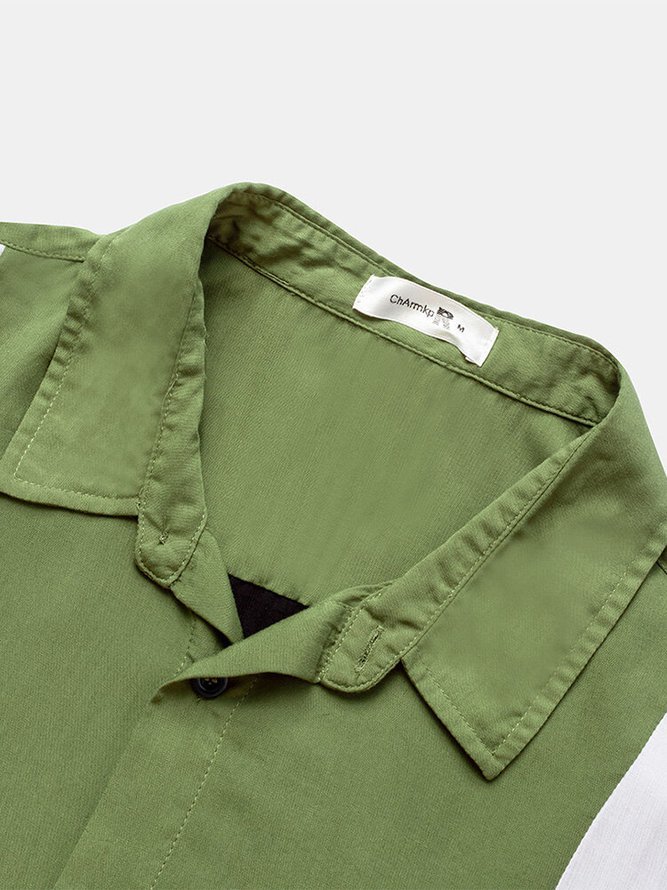 Men's Shirt Collar Paneled Shirts