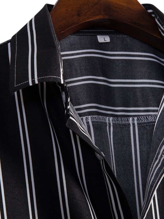 Men's Printed Vintage Striped Shirts