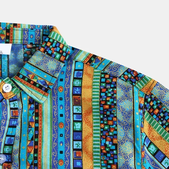 Men's Beach Geometric Printed Shirts