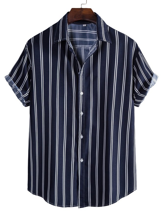 Men's Printed Vintage Striped Shirts