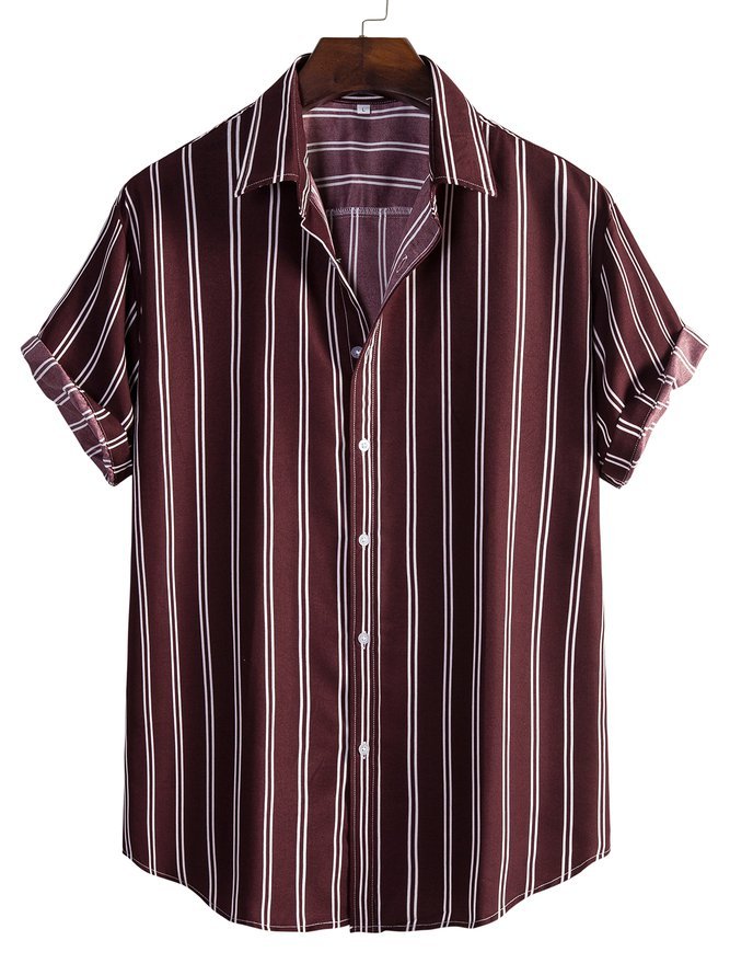 Men's Printed Vintage Striped Shirts