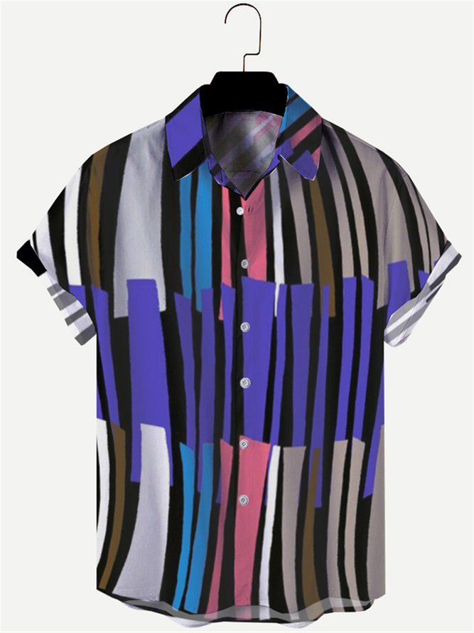 Regular Fit Short Sleeve Casual Shirt for Men