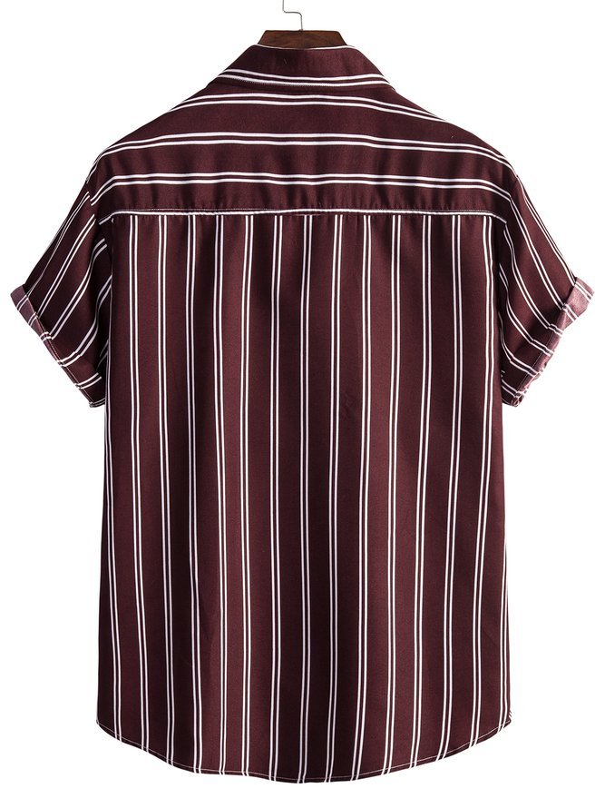 Men's Printed Vintage Striped Shirts