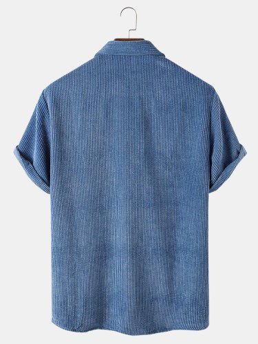Men's Solid Pockets Basic Shirts