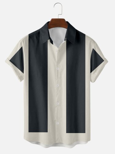 Men's Shirt Collar Abstract Printed Shirts & Tops