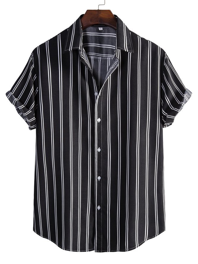 Men's Printed Vintage Striped Shirts