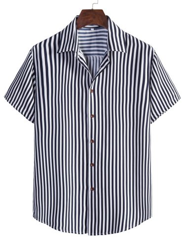 Men's Printed Basic Striped Shirts