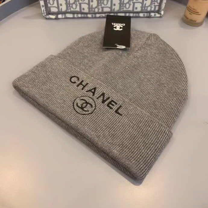 20冬季最新专柜款-Chanel针织羊毛毛线帽，羊毛，帅气朋克风。超酷时尚街头风