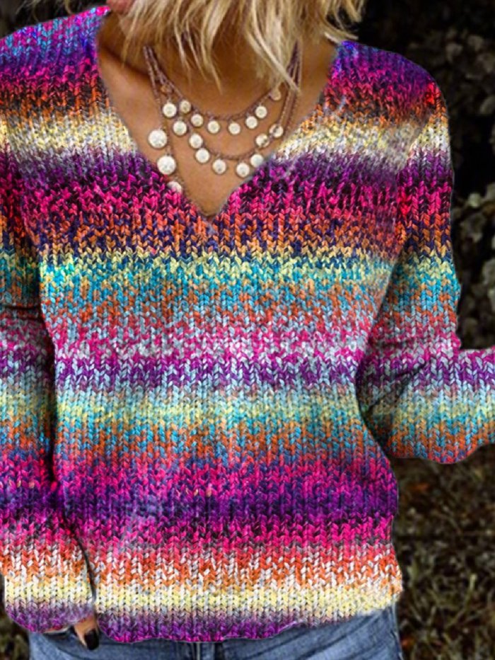 Long Sleeve Floral-Print Ombre/tie-Dye Woven Shirts & Tops