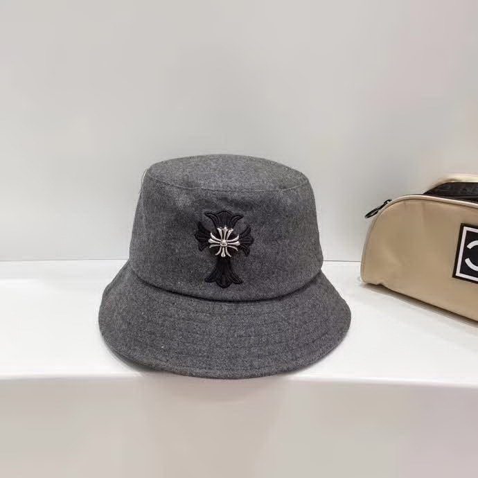 20冬季最新专柜款-ChromeHearts20秋冬新款羊毛呢子皮标十字架，个性街头朋克风，神秘复古十字架，帅气！帽型超正！精品刺绣皮边，妥妥的高级风！