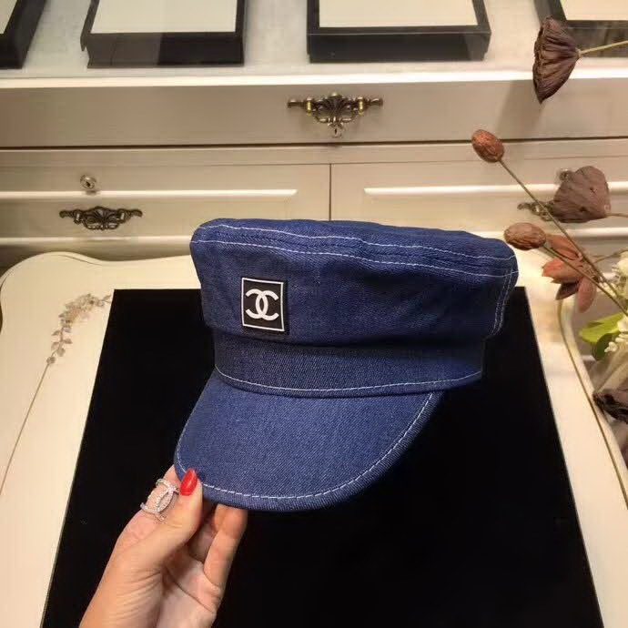 20冬季最新专柜款-Chanel小香牛仔系列海军帽 百搭单品，舒适休闲