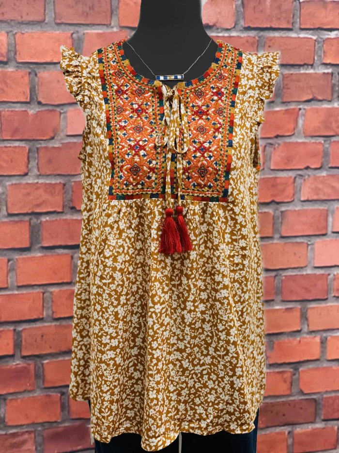 Shift Floral Sleeveless Printed Shirts & Tops