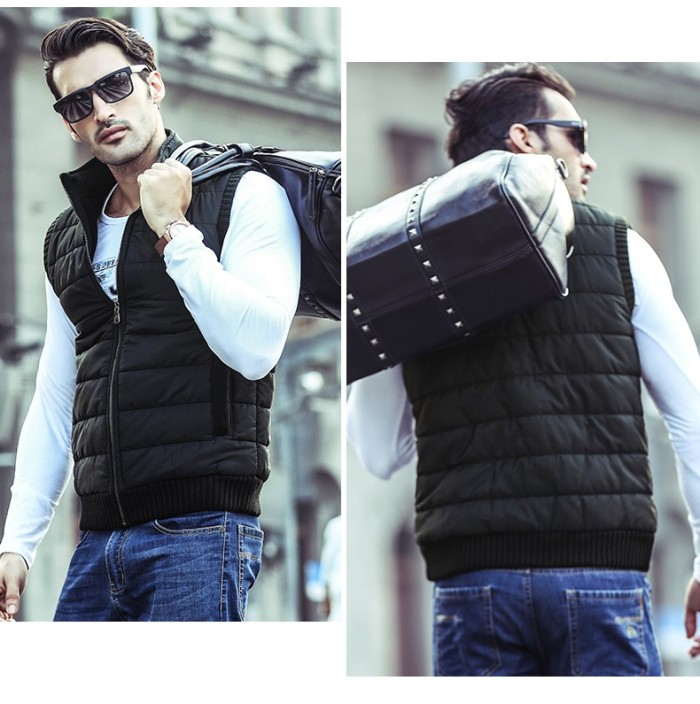 ダウンベスト中綿ベスト カジュアル デニムベストメンズ 秋冬　ペアベスト ペアカップルベスト ダウンベスト