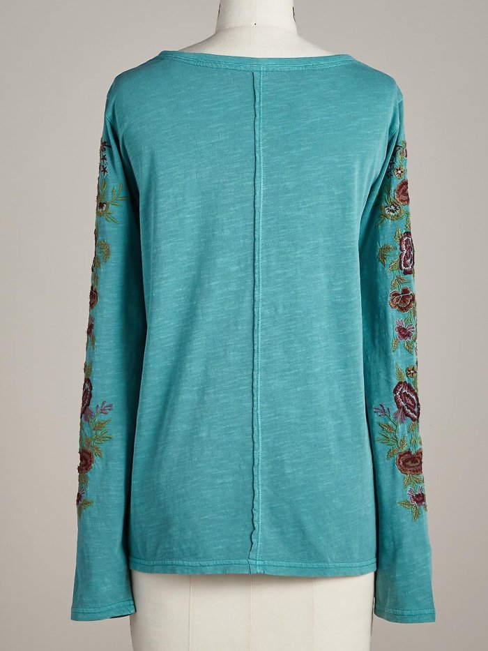 Printed Boho Long Sleeve Shirts & Tops