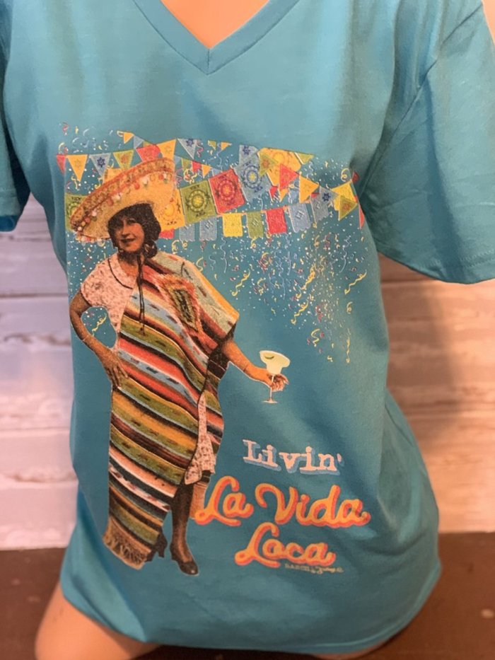 Letter Printed Short Sleeve V Neck Shirts & Tops