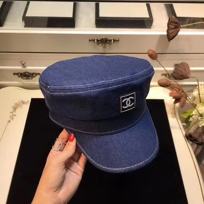 20冬季最新专柜款-Chanel小香牛仔系列海军帽 百搭单品，舒适休闲