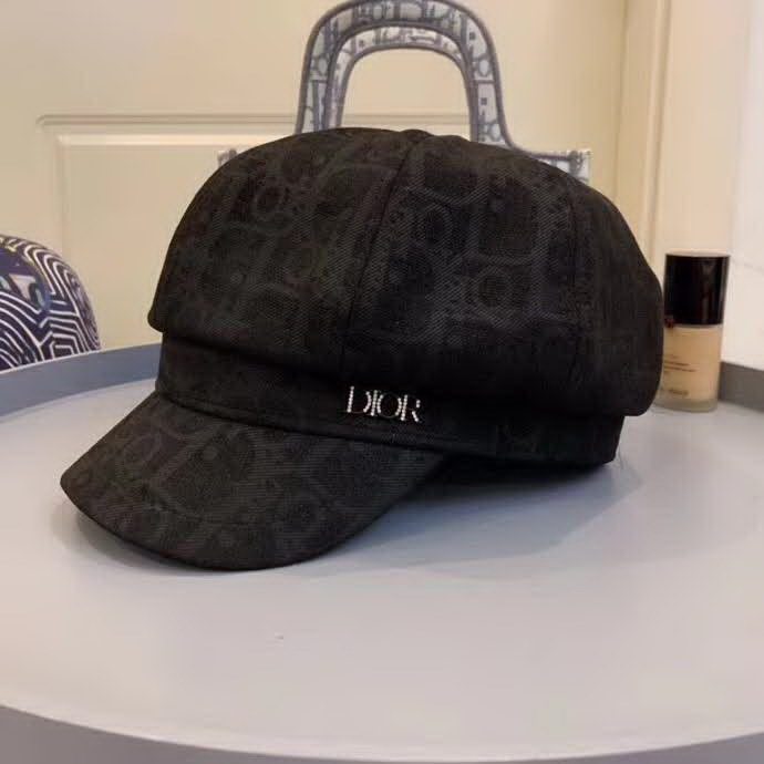 20冬季最新专柜款-Dior专柜同款极简高级斜纹纯棉军帽！帽型纯原版开模这款吃土也要入手，必须自留