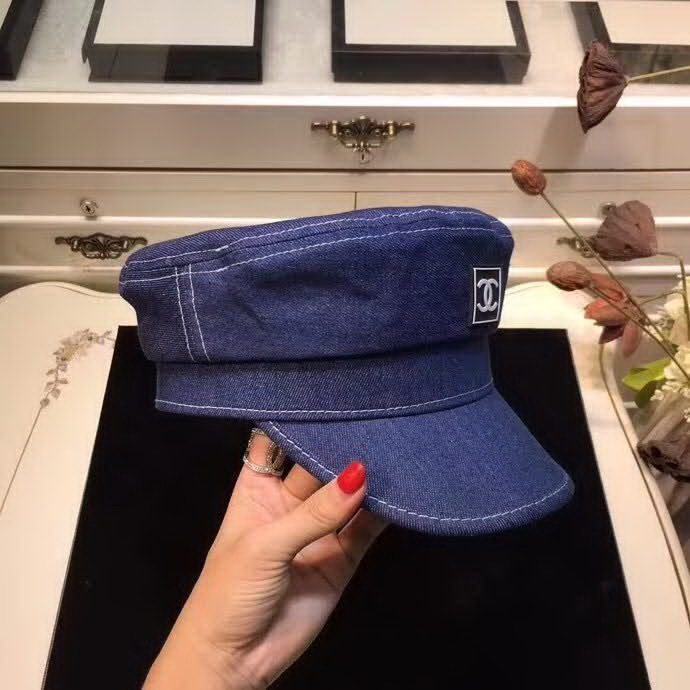 20冬季最新专柜款-Chanel小香牛仔系列海军帽 百搭单品，舒适休闲
