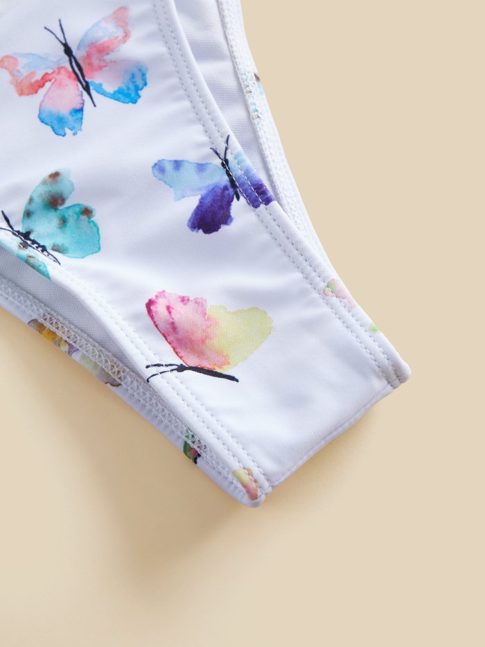 Butterfly Print String Thong Bikini