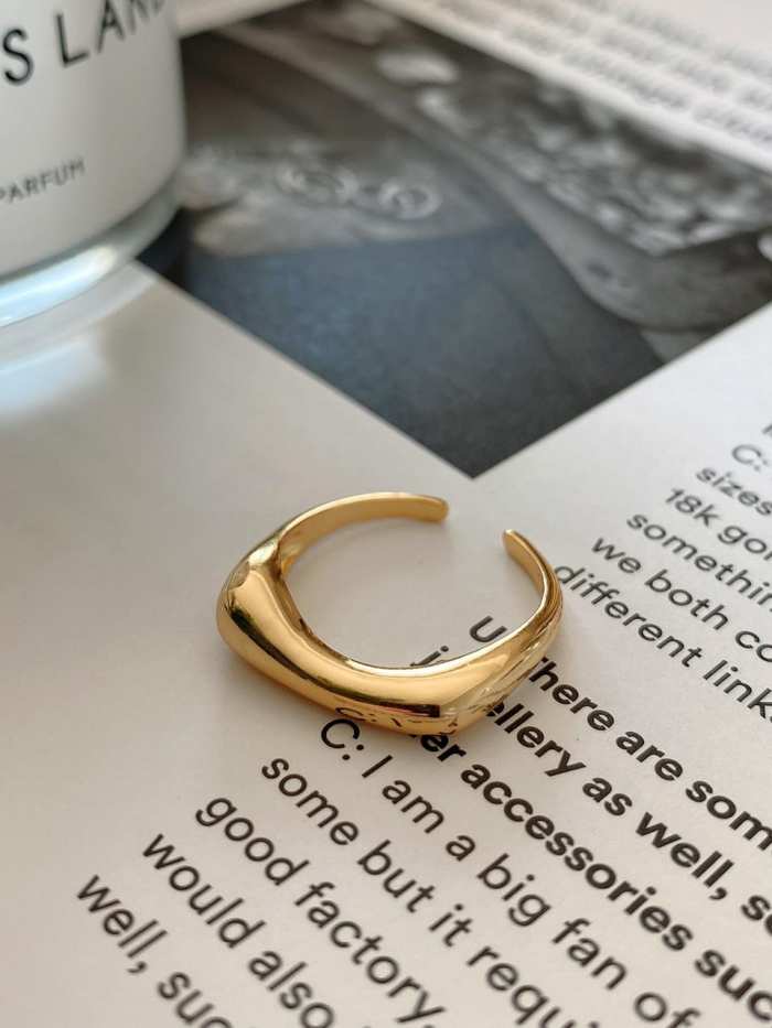 925 Sterling Silver Irregular Minimalist Band Ring