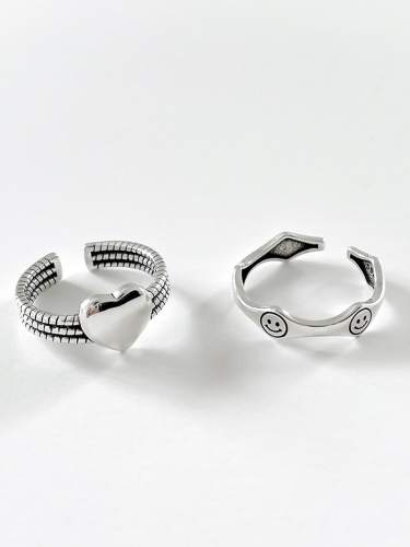 925 Sterling Silver Heart Minimalist Band Ring