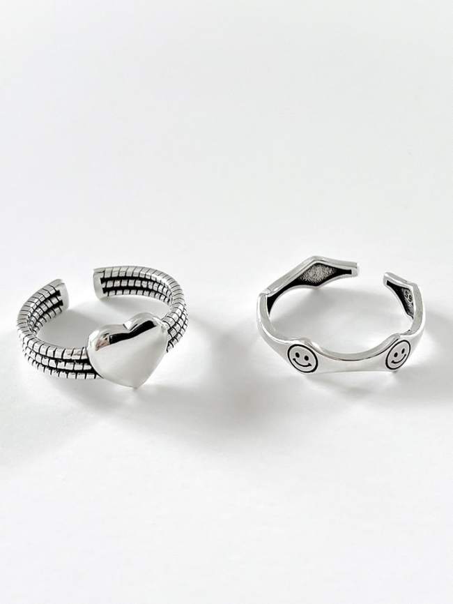 925 Sterling Silver Heart Minimalist Band Ring